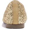 image:imageFEVERSOLE Womens Macaroon Colorful Memory Foam Cushion Insock Patent Ballet FlatGlitter Gold Pointed