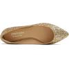 image:imageFEVERSOLE Womens Macaroon Colorful Memory Foam Cushion Insock Patent Ballet FlatGlitter Gold Pointed