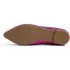 image:imageFEVERSOLE Womens Macaroon Colorful Memory Foam Cushion Insock Patent Ballet FlatGlitter Hot Fuchsia Pointed