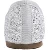 image:imageFEVERSOLE Womens Macaroon Colorful Memory Foam Cushion Insock Patent Ballet FlatGlitter Ice Silver