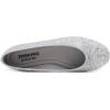 image:imageFEVERSOLE Womens Macaroon Colorful Memory Foam Cushion Insock Patent Ballet FlatGlitter Ice Silver