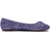 image:imageFEVERSOLE Womens Macaroon Colorful Memory Foam Cushion Insock Patent Ballet FlatGlitter Lavender