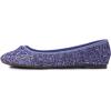 image:imageFEVERSOLE Womens Macaroon Colorful Memory Foam Cushion Insock Patent Ballet FlatGlitter Lavender