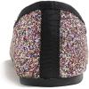 image:imageFEVERSOLE Womens Macaroon Colorful Memory Foam Cushion Insock Patent Ballet FlatGlitter Multi Black