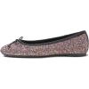 image:imageFEVERSOLE Womens Macaroon Colorful Memory Foam Cushion Insock Patent Ballet FlatGlitter Multi Black