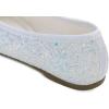 image:imageFEVERSOLE Womens Macaroon Colorful Memory Foam Cushion Insock Patent Ballet FlatGlitter Multi White