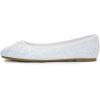 image:imageFEVERSOLE Womens Macaroon Colorful Memory Foam Cushion Insock Patent Ballet FlatGlitter Multi White