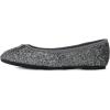 image:imageFEVERSOLE Womens Macaroon Colorful Memory Foam Cushion Insock Patent Ballet FlatGlitter Pewter