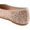 image:imageFEVERSOLE Womens Macaroon Colorful Memory Foam Cushion Insock Patent Ballet FlatGlitter Rose Gold