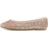 image:imageFEVERSOLE Womens Macaroon Colorful Memory Foam Cushion Insock Patent Ballet FlatGlitter Rose Gold