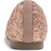 image:imageFEVERSOLE Womens Macaroon Colorful Memory Foam Cushion Insock Patent Ballet FlatGlitter Rose Gold Pointed