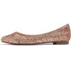 image:imageFEVERSOLE Womens Macaroon Colorful Memory Foam Cushion Insock Patent Ballet FlatGlitter Rose Gold Pointed