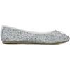 image:imageFEVERSOLE Womens Macaroon Colorful Memory Foam Cushion Insock Patent Ballet FlatGlitter Silver