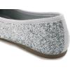 image:imageFEVERSOLE Womens Macaroon Colorful Memory Foam Cushion Insock Patent Ballet FlatGlitter Silver