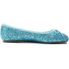 image:imageFEVERSOLE Womens Macaroon Colorful Memory Foam Cushion Insock Patent Ballet FlatGlitter Turquoise Blue