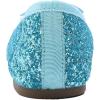 image:imageFEVERSOLE Womens Macaroon Colorful Memory Foam Cushion Insock Patent Ballet FlatGlitter Turquoise Blue