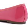 image:imageFEVERSOLE Womens Macaroon Colorful Memory Foam Cushion Insock Patent Ballet FlatHot Pink