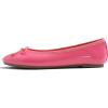 image:imageFEVERSOLE Womens Macaroon Colorful Memory Foam Cushion Insock Patent Ballet FlatHot Pink