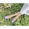 image:imageFEVERSOLE Womens Macaroon Colorful Memory Foam Cushion Insock Patent Ballet FlatLilac