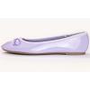 image:imageFEVERSOLE Womens Macaroon Colorful Memory Foam Cushion Insock Patent Ballet FlatLilac