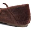 image:imageFEVERSOLE Womens Macaroon Colorful Memory Foam Cushion Insock Patent Ballet FlatMaryjane Brown Plush