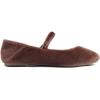 image:imageFEVERSOLE Womens Macaroon Colorful Memory Foam Cushion Insock Patent Ballet FlatMaryjane Brown Plush