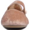 image:imageFEVERSOLE Womens Macaroon Colorful Memory Foam Cushion Insock Patent Ballet FlatMaryjane Milktea Plush