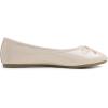 image:imageFEVERSOLE Womens Macaroon Colorful Memory Foam Cushion Insock Patent Ballet FlatMilk Tea