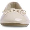 image:imageFEVERSOLE Womens Macaroon Colorful Memory Foam Cushion Insock Patent Ballet FlatMilk Tea