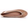 image:imageFEVERSOLE Womens Macaroon Colorful Memory Foam Cushion Insock Patent Ballet FlatNude