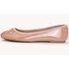 image:imageFEVERSOLE Womens Macaroon Colorful Memory Foam Cushion Insock Patent Ballet FlatNude