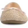 image:imageFEVERSOLE Womens Macaroon Colorful Memory Foam Cushion Insock Patent Ballet FlatRaffia Beige
