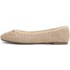 image:imageFEVERSOLE Womens Macaroon Colorful Memory Foam Cushion Insock Patent Ballet FlatRaffia Beige