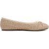 image:imageFEVERSOLE Womens Macaroon Colorful Memory Foam Cushion Insock Patent Ballet FlatRaffia Beige