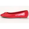 image:imageFEVERSOLE Womens Macaroon Colorful Memory Foam Cushion Insock Patent Ballet FlatRed