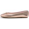 image:imageFEVERSOLE Womens Macaroon Colorful Memory Foam Cushion Insock Patent Ballet FlatRose Gold