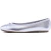 image:imageFEVERSOLE Womens Macaroon Colorful Memory Foam Cushion Insock Patent Ballet FlatSilver