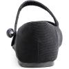 image:imageFEVERSOLE Womens Mary Jane Fashion Round Toe Easy Buckle Slip On FlatsMaryjane Black Corduroy