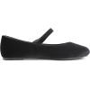 image:imageFEVERSOLE Womens Mary Jane Fashion Round Toe Easy Buckle Slip On FlatsMaryjane Black Velvet Fur Lined