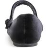 image:imageFEVERSOLE Womens Mary Jane Fashion Round Toe Easy Buckle Slip On FlatsMaryjane Black Velvet Fur Lined