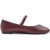 image:imageFEVERSOLE Womens Mary Jane Fashion Round Toe Easy Buckle Slip On FlatsMaryjane Burgundy Napa