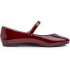 image:imageFEVERSOLE Womens Mary Jane Fashion Round Toe Easy Buckle Slip On FlatsMaryjane Burgundy Patent