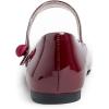 image:imageFEVERSOLE Womens Mary Jane Fashion Round Toe Easy Buckle Slip On FlatsMaryjane Burgundy Patent