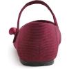 image:imageFEVERSOLE Womens Mary Jane Fashion Round Toe Easy Buckle Slip On FlatsMaryjane Burgundy Red Corduroy