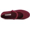 image:imageFEVERSOLE Womens Mary Jane Fashion Round Toe Easy Buckle Slip On FlatsMaryjane Burgundy Red Corduroy