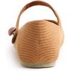 image:imageFEVERSOLE Womens Mary Jane Fashion Round Toe Easy Buckle Slip On FlatsMaryjane Camel Corduroy