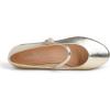 image:imageFEVERSOLE Womens Mary Jane Fashion Round Toe Low Heel Slip On FlatsMaryjane Gold Vegan Flat Heel
