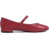 image:imageFEVERSOLE Womens Mary Jane Fashion Round Toe Low Heel Slip On FlatsMaryjane Retro Red Vegan Flat Heel