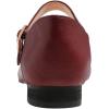 image:imageFEVERSOLE Womens Mary Jane Fashion Square Toe Easy Buckle Low Heel Slip On FlatsSq Maryjane Burgundy Red Vegan Stack Heel