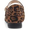 image:imageFEVERSOLE Womens Mary Jane Fashion Square Toe Easy Buckle Low Heel Slip On FlatsSq Maryjane Leopard Vegan Suede Stack Heel